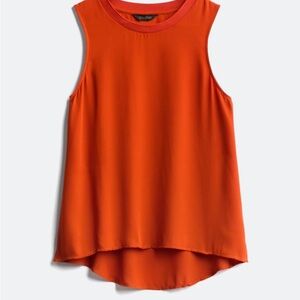 Vibrant Orange Sleeveless Tank Top